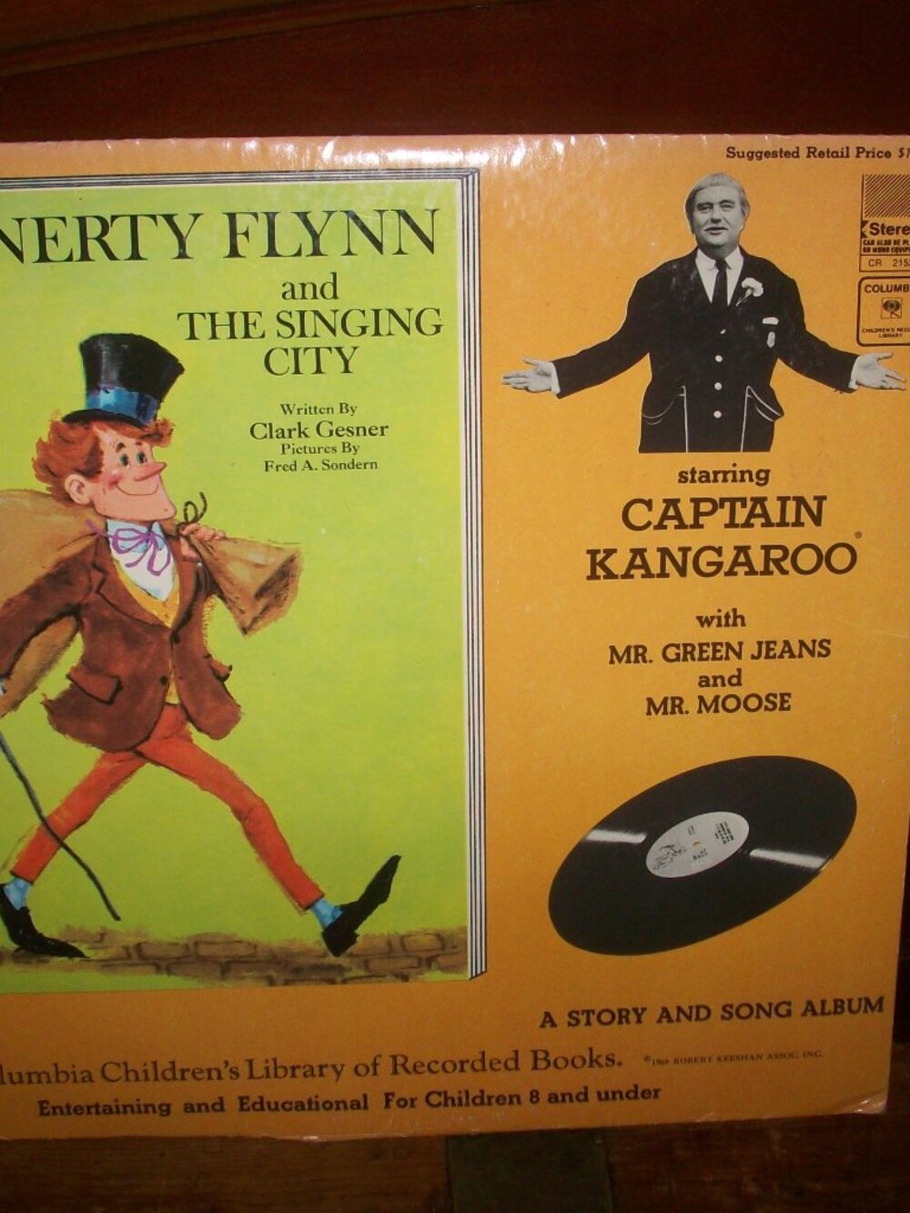 CAPTAIN KANGAROO LP Finnerty Flynn Story,  Mr. Greenjeans Vinyl 12" LP Record